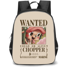 One Piece Chopper Backpack StudentPack - Chopper Wanted Bounty Poster