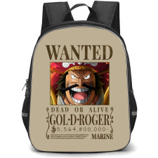 One Piece D Roger Backpack StudentPack - D Roger Wanted Bounty Poster