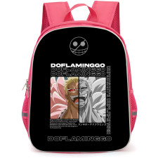 One Piece Doflamingo Backpack StudentPack - Doflamingo Two Color Face