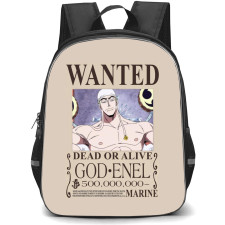 One Piece God Enel Backpack StudentPack - God Enel Wanted Bounty Poster