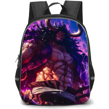 One Piece Kaido School Backpack StudentPack - Kaido Purple Flames Illustration