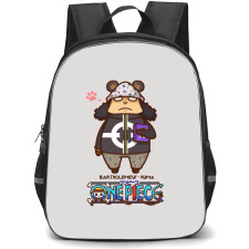 One Piece Kuma Backpack StudentPack - Kuma Chibi Portrait Gray Background