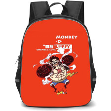 One Piece Luffy Backpack StudentPack - Luffy Gear 4 Red Background