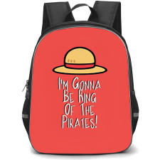 One Piece Luffy Backpack StudentPack - Luffy I am Gonna Be The King Of Pirates