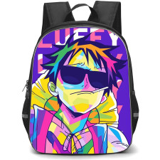 One Piece Luffy Backpack StudentPack - Luffy Wearing Glasses Wpap Popart Style