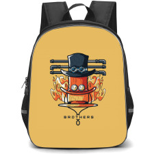 One Piece Backpack StudentPack - Hats of Brothers Luffy Ace Sabo