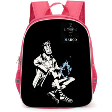One Piece Marco Backpack StudentPack - Marco Black And White Sitting Portrait