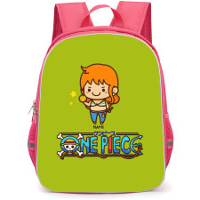 One Piece Nami Backpack StudentPack - Nami Chibi Portrait Green Background