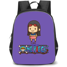 One Piece Robin Backpack StudentPack - Robin Chibi Portrait Purple Background