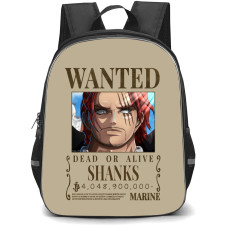 One Piece Shanks Backpack StudentPack - Shanks Wanted Bounty Poster
