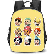 One Piece Straw Hat Backpack StudentPack - Baby Characters With Pacifier