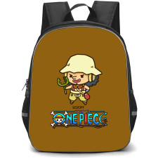 One Piece Usopp Backpack StudentPack - Usopp Chibi Portrait Brown Background