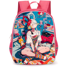 One Piece Uta Backpack School Bag StudentPack - One Piece Uta Listening Music Vibrant Colorful Illustration Art Poster