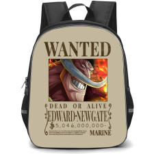 One Piece Whitebeard Backpack StudentPack - Whitebeard Wanted Bounty Poster