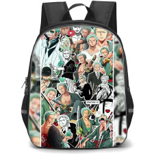 One Piece Zoro Backpack StudentPack - Zoro Collage Art