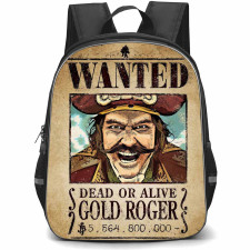 One Piece Netflix Gol D Roger Backpack StudentPack - Gol D Roger Wanted