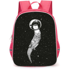 Otter Space Backpack StudentPack - Otter Space Animal On Space Grayscale Illustation Poster