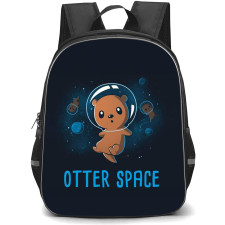 Otter Space Backpack StudentPack - Otter Space Chibi On Blue Background