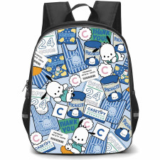 Pochacco Sanrio Backpack School Bag StudentPack - Pochacco Sanrio Chips Sticker Pattern