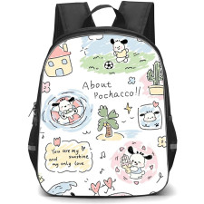 Pochacco Sanrio Backpack School Bag StudentPack - Pochacco Sanrio Doodle Painting Phrase Collage Poster