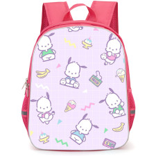 Pochacco Sanrio Backpack School Bag StudentPack - Pochacco Sanrio Pink Doodle Pattern