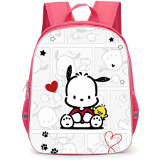 Pochacco Sanrio Backpack School Bag StudentPack - Pochacco Sanrio Sitting Portrait Comic Background Poster