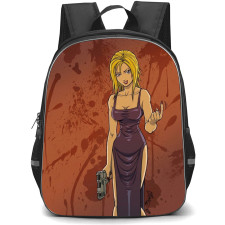Parasite Eve Aya Brea Backpack School Bag StudentPack - Aya Brea Fierce Splatter Portrait