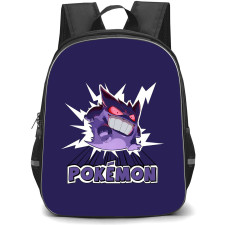 Pokemon Gengar Backpack StudentPack - Gengar Pokemon Word Art On Dark Blue Background