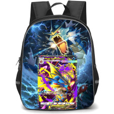 Pokemon Mega Gyarados Backpack School Bag StudentPack - Pokemon Mega Gyarados Trading Card Game Art Poster