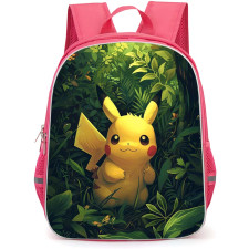 Pokemon Pikachu Backpack StudentPack - Pikachu In The Forest Illustration