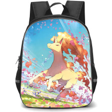 Pokemon Rapidash Backpack School Bag StudentPack - Pokemon Rapidash Trading Card Game Art Poster