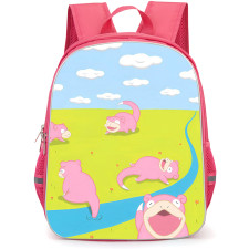 Pokemon Slowpoke Backpack School Bag StudentPack - Pokemon Slowpoke Trading Card Game Art Poster
