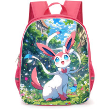 Pokemon Sylveon Backpack School Bag StudentPack - Pokemon Sylveon Standing On A Garden Anime Art Poster