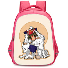 Princess Mononoke Backpack StudentPack - Princess Mononoke Chibi Art Sticker