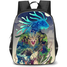 Princess Mononoke Backpack StudentPack - Princess Mononoke Illustration Art Poster