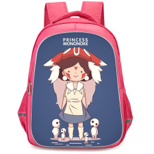 Princess Mononoke San Backpack StudentPack - San Standing On Blue Background
