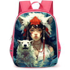 Princess Mononoke Backpack StudentPack - San And Moro Portrait Art