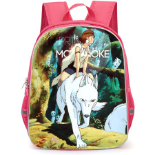 Princess Mononoke Backpack StudentPack - Princess Mononoke San Sitting On Moro Poster