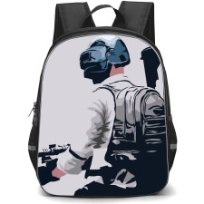 PUBG Backpack StudentPack - PUBG Minimalist Art Illustration On Gray Background