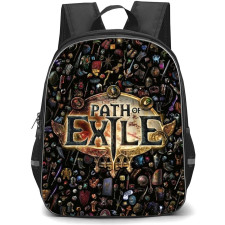 Path Of Exile Backpack School Bag StudentPack - Path Of Exile Item Icons Game Poster