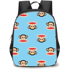 Paul Frank Backpack StudentPack - Monkeys with Blue Background Pattern Art