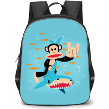 Paul Frank Backpack StudentPack - Monkey with Shark Cartoon Art