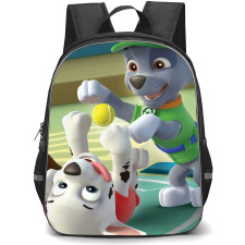 Paw Patrol School Backpack StudentPack - Marshall And Rocky Playing Ball