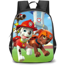 Paw Patrol School Backpack StudentPack - Marshall And Zuma Running
