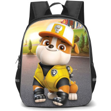 Paw Patrol Rubble School Backpack StudentPack - Rubble Portrait Headquarters Background