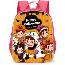 Peko and Poko Backpack StudentPack - Characters Wearing Halloween Costumes Stripes Background