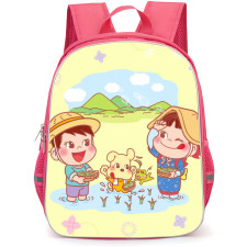 Peko and Poko Backpack StudentPack - Peko and Poko Farming in The Mountains