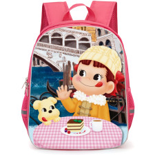Peko and Poko Backpack StudentPack - Peko Chilling with her Cake and Coffee