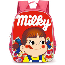 Peko and Poko Backpack StudentPack - Peko with Candies Red Background