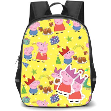 Peppa Pig School Backpack StudentPack - Peppa Pig Party Pattern Art